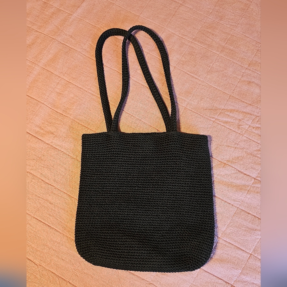 Old Navy Black Knit Tote Bag